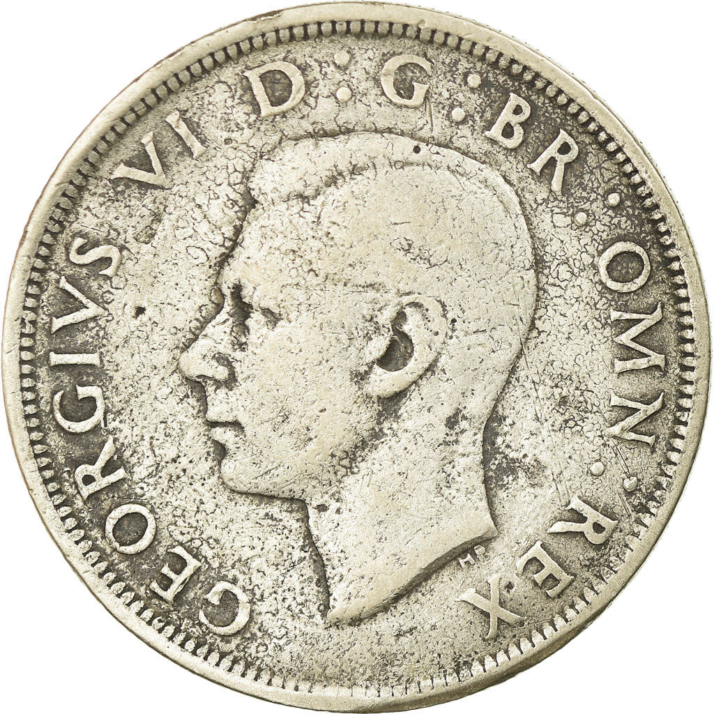 Monnaie, Grande-Bretagne, George VI, 1/2 Crown, 1937, TB, Argent, KM:856