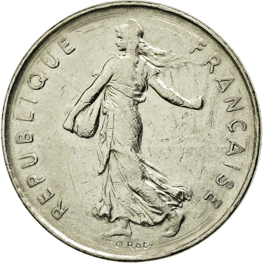 Coin, France, Semeuse, 5 Francs, 1975, Paris, AU(50-53), Nickel Clad