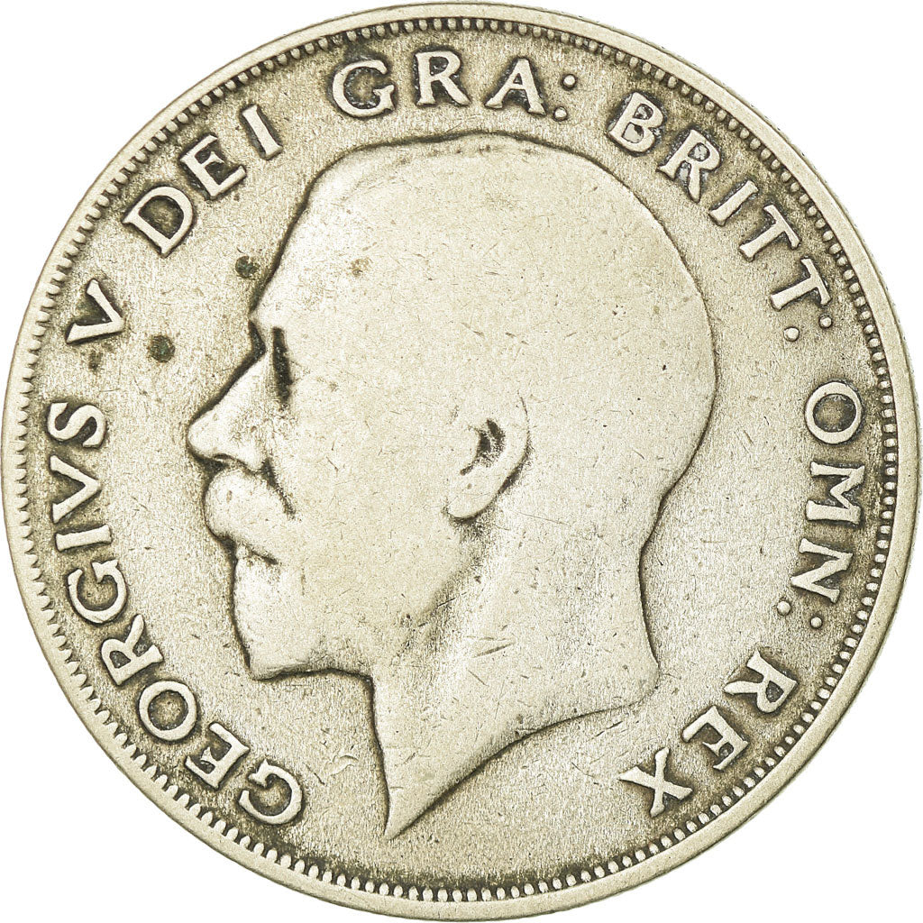 Coin, Great Britain, George V, 1/2 Crown, 1921, VF(20-25), Silver, KM:818.1a