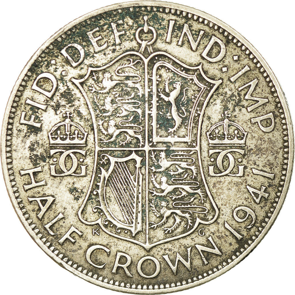 Münze, Großbritannien, George VI, 1/2 Crown, 1941, SS, Silber, KM:856