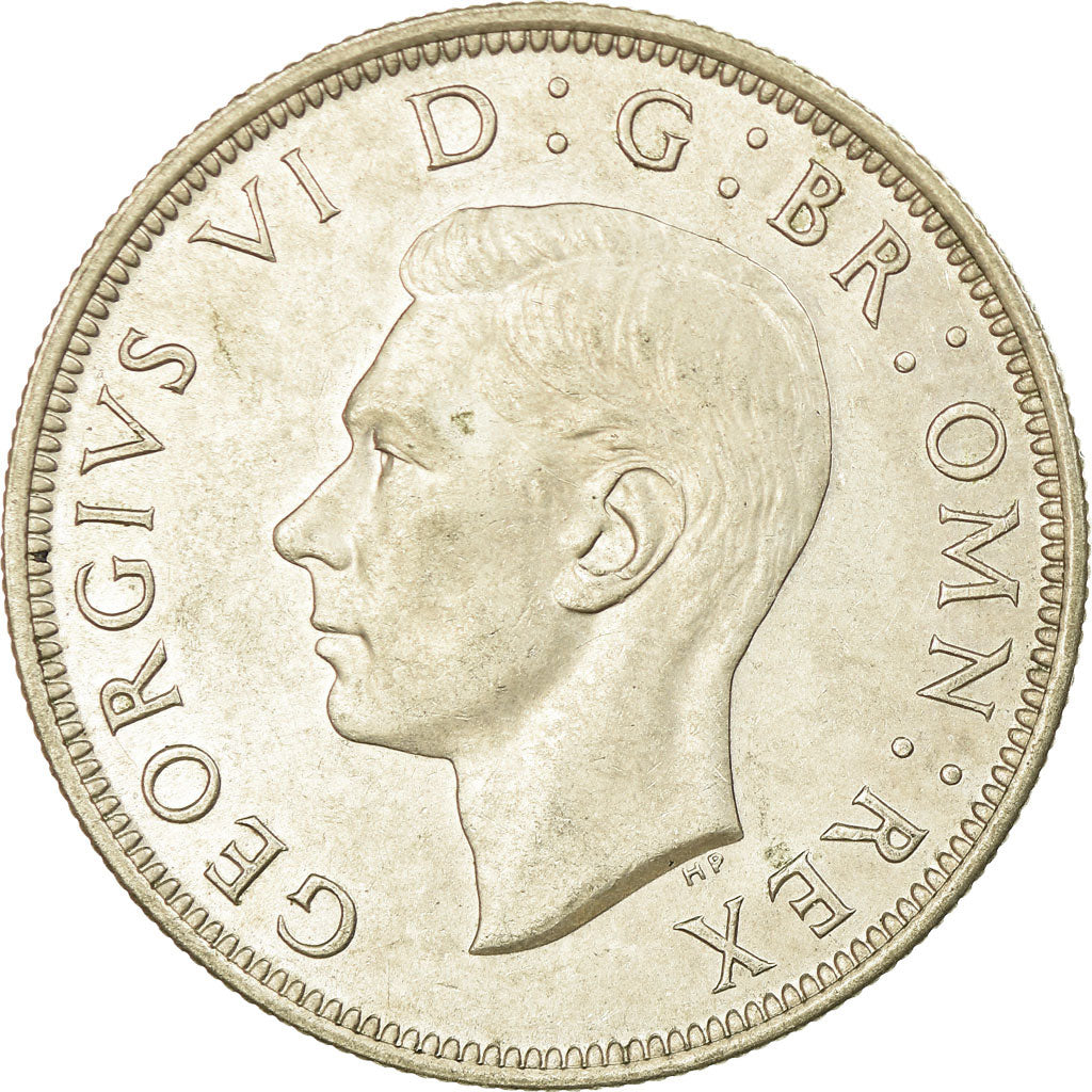 Münze, Großbritannien, George VI, 1/2 Crown, 1945, SS, Silber, KM:856