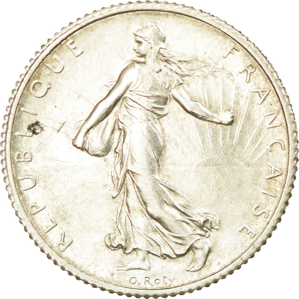 Moneta, Francia, Semeuse, Franc, 1920, Paris, BB+, Argento, KM:844.1