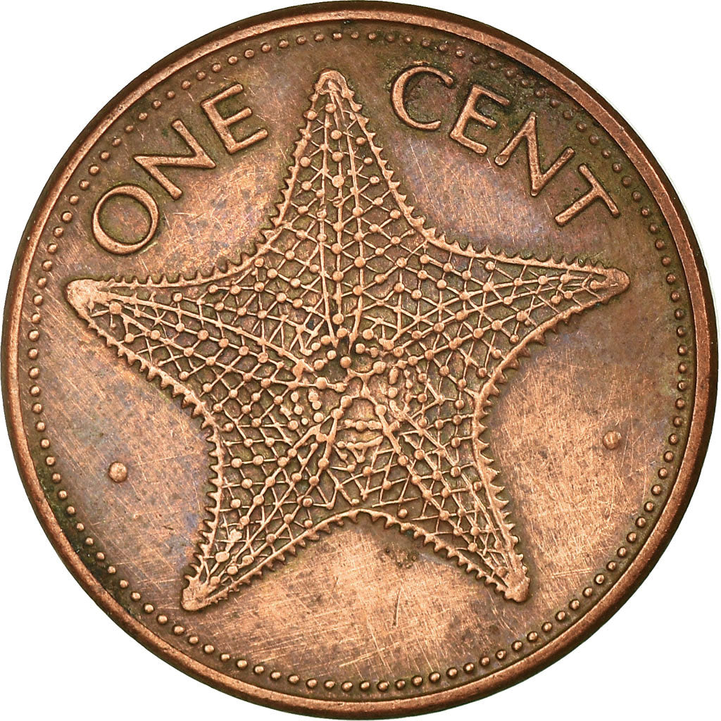 Coin, Bahamas, Elizabeth II, Cent, 1989, EF(40-45), Copper Plated Zinc, KM:59a