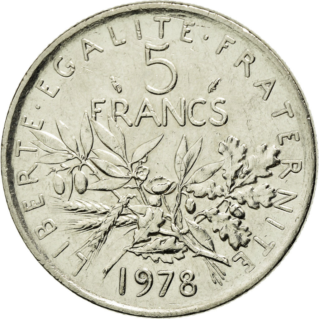 Coin, France, Semeuse, 5 Francs, 1978, Paris, MS(60-62), Nickel Clad