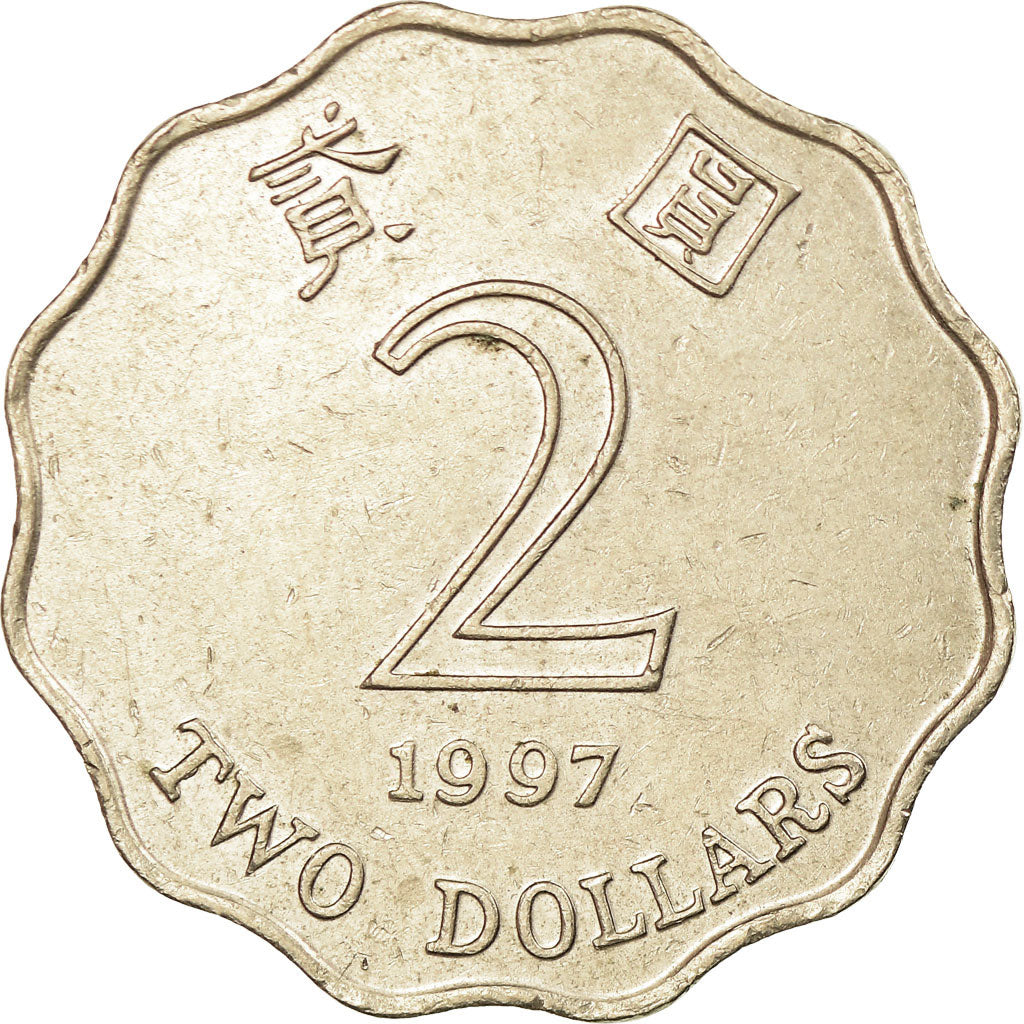 Coin, Hong Kong, Elizabeth II, 2 Dollars, 1997, EF(40-45), Copper-nickel, KM:64