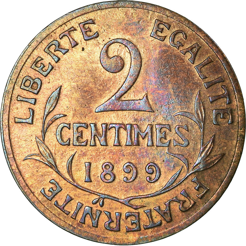 Monnaie, France, Dupuis, 2 Centimes, 1899, Paris, TTB+, Bronze, Gadoury:107