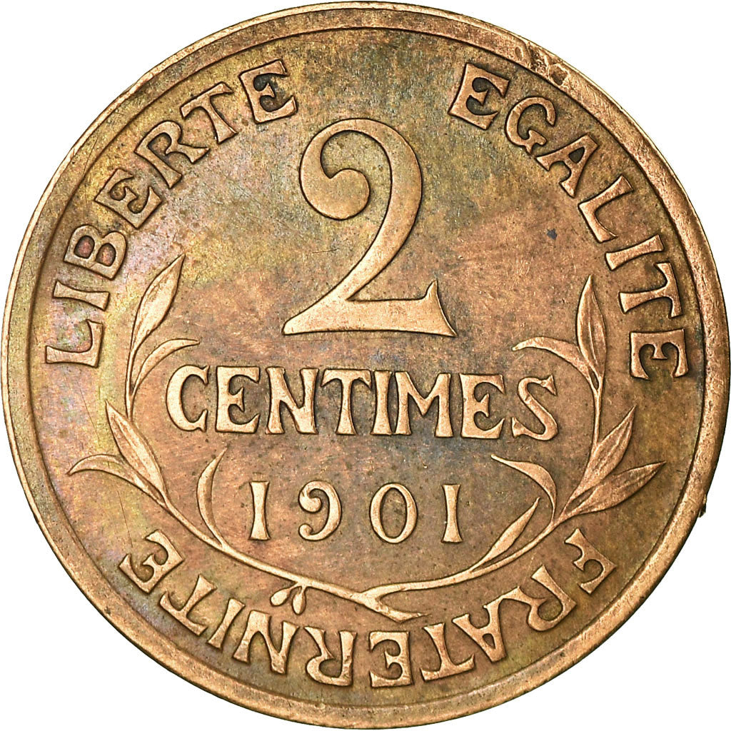 Coin, France, Dupuis, 2 Centimes, 1901, Paris, EF(40-45), Bronze, KM:841