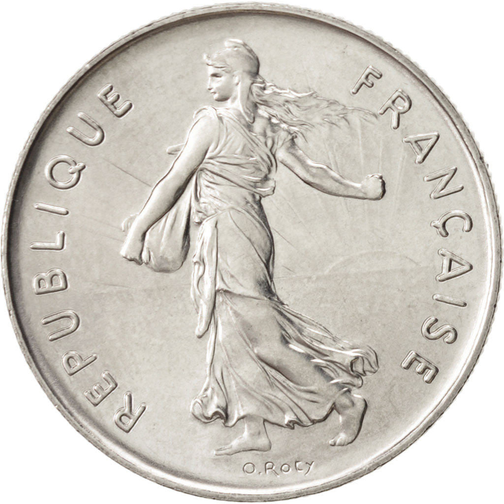 France, Semeuse, 5 Francs, 1981, Paris, MS(63), Nickel Clad Copper-Nickel, KM...