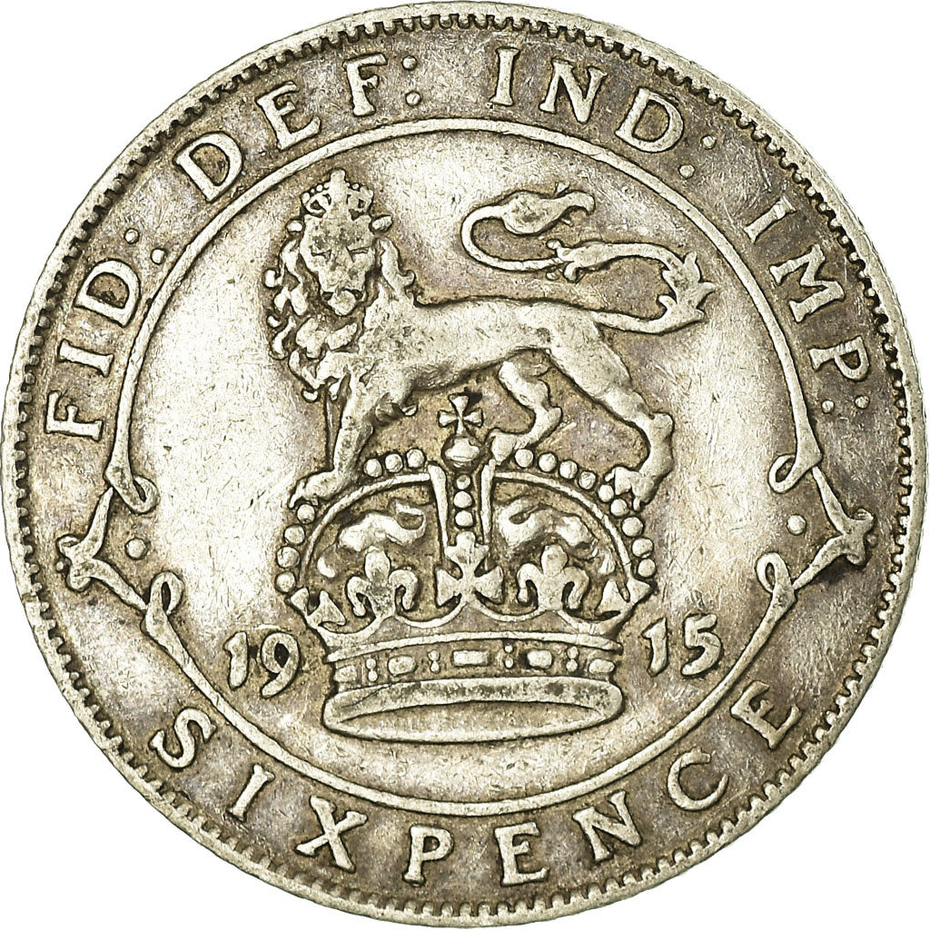Münze, Großbritannien, George V, 6 Pence, 1915, SS, Silber, KM:815