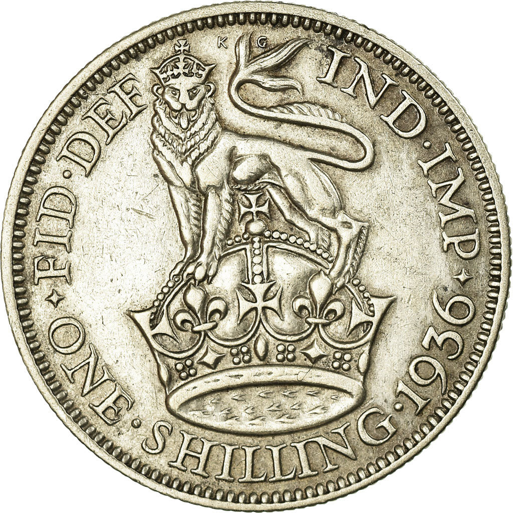 Moneta, Gran Bretagna, George V, Shilling, 1936, BB+, Argento, KM:833