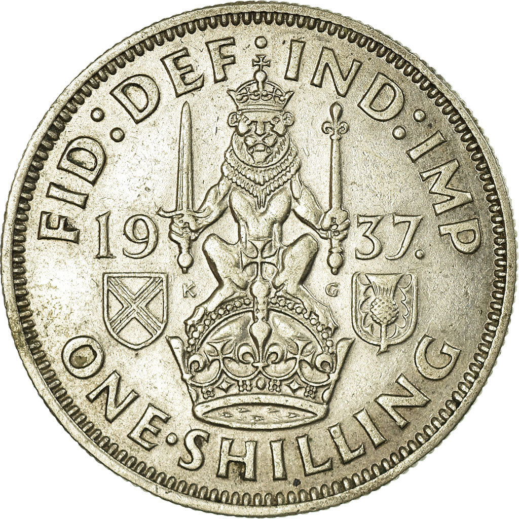 Moneta, Gran Bretagna, George VI, Shilling, 1937, BB, Argento, KM:853