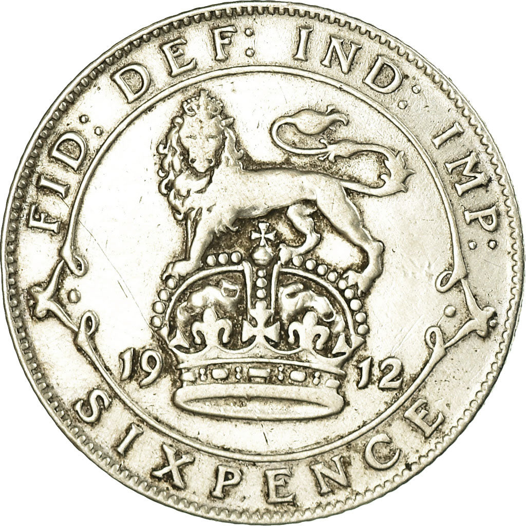 Moneta, Gran Bretagna, George V, 6 Pence, 1912, BB, Argento, KM:815
