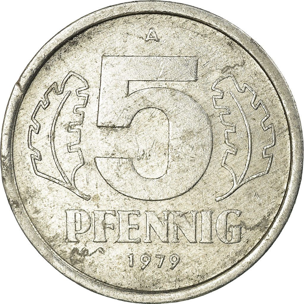 Moeda, ALEMANHA - REPÚBLICA DEMOCRÁTICA, 5 Pfennig, 1979, Berlin, VF(30-35)