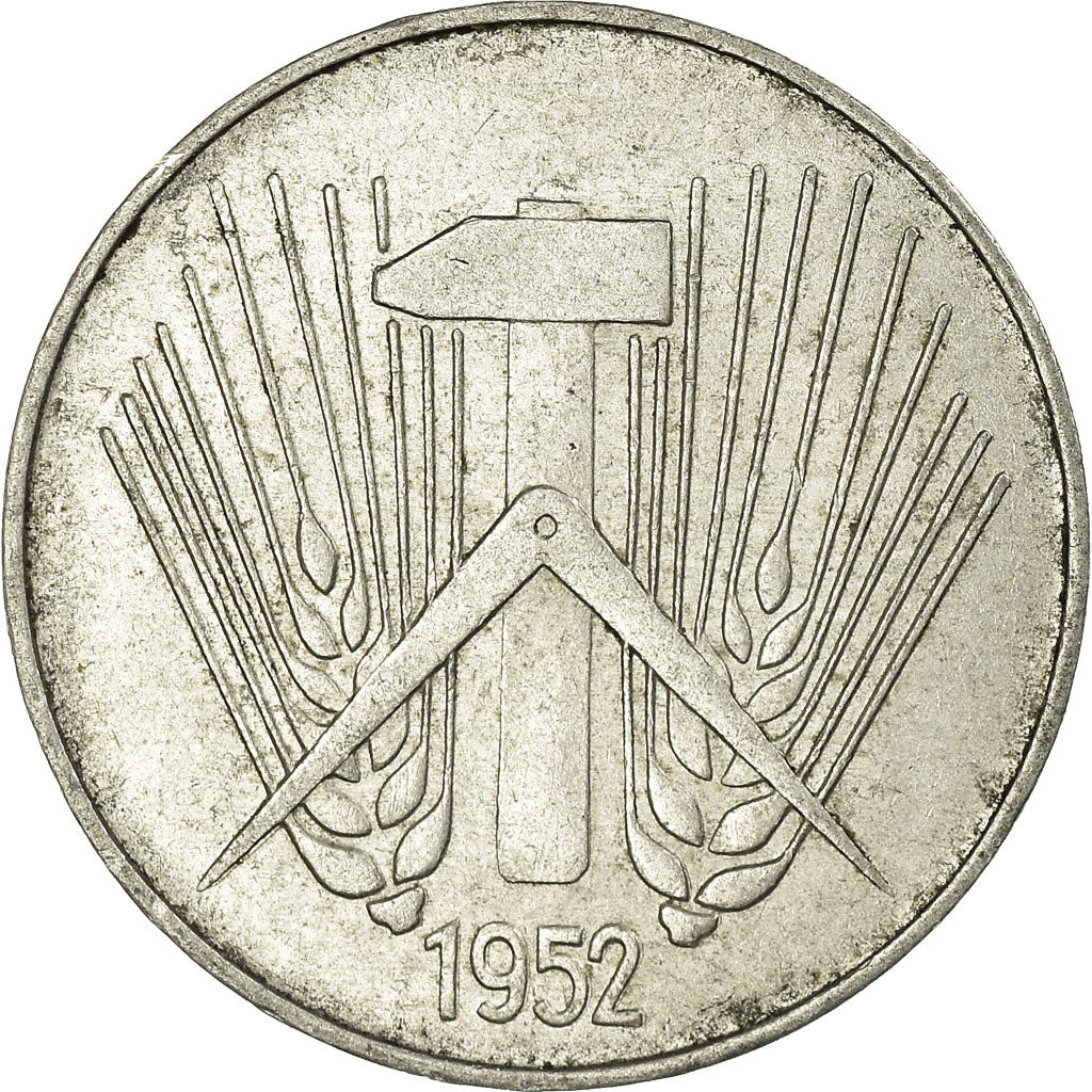 Moneda, REPÚBLICA DEMOCRÁTICA ALEMANA, 10 Pfennig, 1952, Berlin, MBC