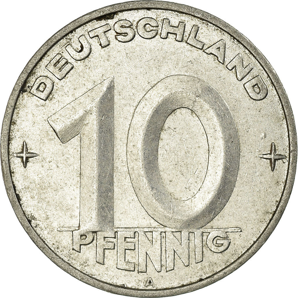 Moneda, REPÚBLICA DEMOCRÁTICA ALEMANA, 10 Pfennig, 1952, Berlin, MBC