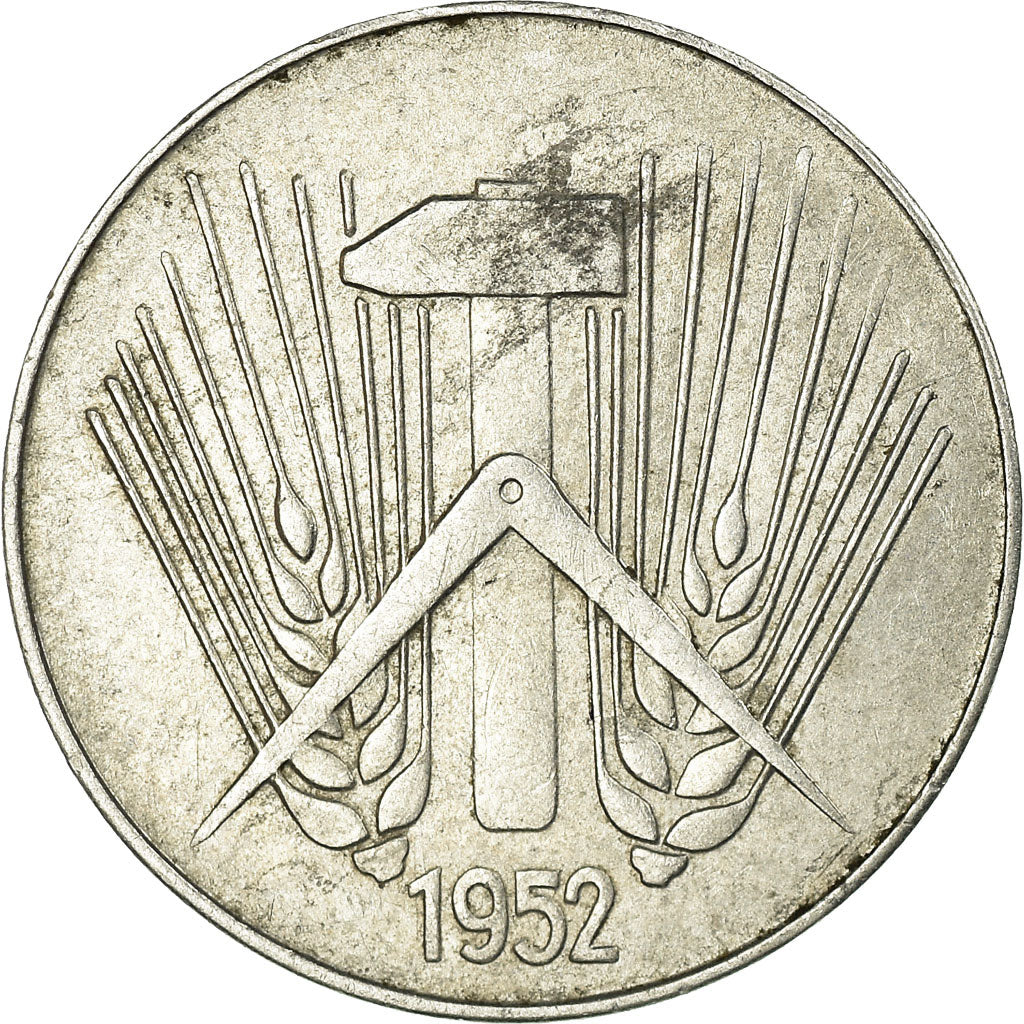 Monnaie, GERMAN-DEMOCRATIC REPUBLIC, 10 Pfennig, 1952, Muldenhütten, TTB