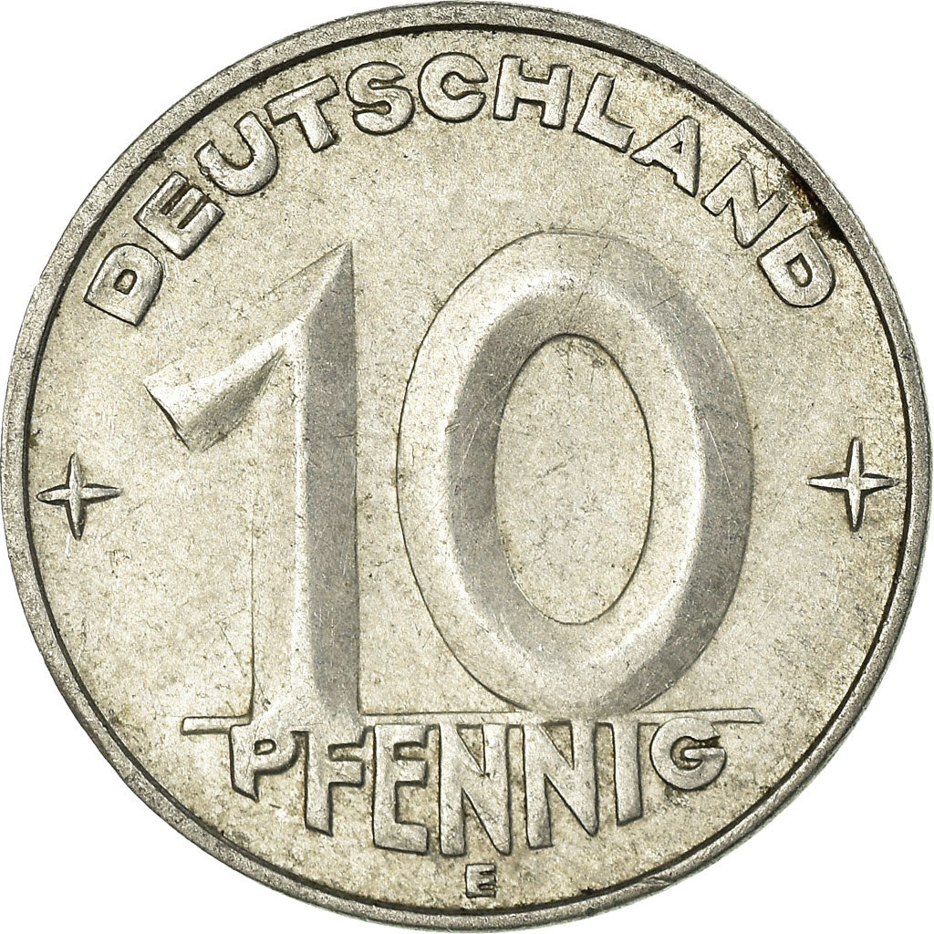 Monnaie, GERMAN-DEMOCRATIC REPUBLIC, 10 Pfennig, 1952, Muldenhütten, TTB