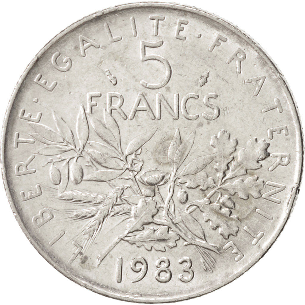 France, Semeuse, 5 Francs, 1983, Paris, SUP+, Nickel Clad Copper-Nickel, KM:9...