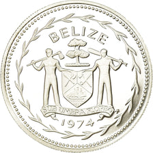 Moneda, Belice, Dollar, 1974, Franklin Mint, Proof, FDC, Plata, KM:43a