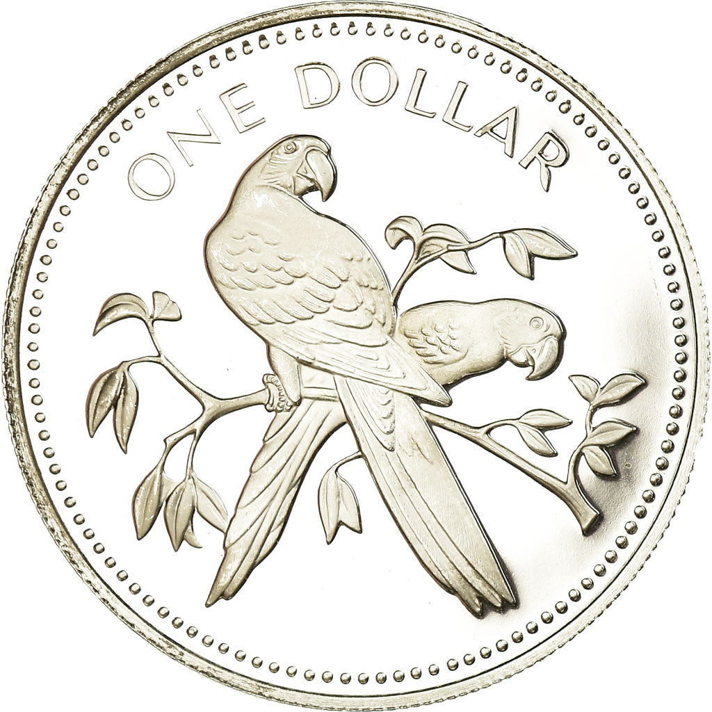 Moneda, Belice, Dollar, 1974, Franklin Mint, Proof, FDC, Plata, KM:43a