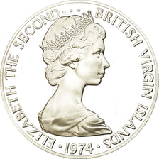 Moneta, ISOLE VERGINI BRITANNICHE, Elizabeth II, Dollar, 1974, Franklin Mint