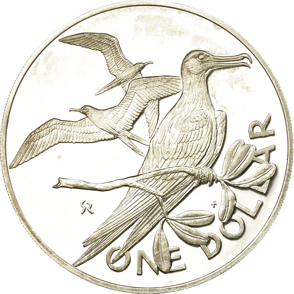Moneta, ISOLE VERGINI BRITANNICHE, Elizabeth II, Dollar, 1974, Franklin Mint