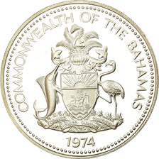 Moneta, Bahamas, Elizabeth II, 2 Dollars, 1974, Franklin Mint, U.S.A., Proof