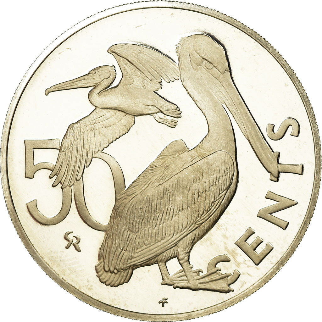 Moneta, ISOLE VERGINI BRITANNICHE, Elizabeth II, 50 Cents, 1974, Franklin Mint