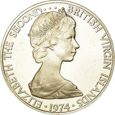 Münze, BRITISH VIRGIN ISLANDS, Elizabeth II, 25 Cents, 1974, Franklin Mint