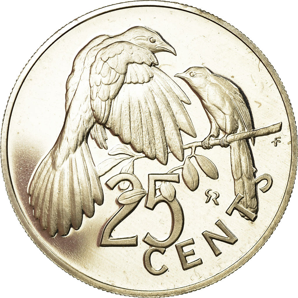 Münze, BRITISH VIRGIN ISLANDS, Elizabeth II, 25 Cents, 1974, Franklin Mint