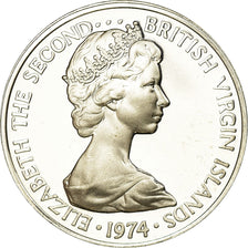 Moneta, ISOLE VERGINI BRITANNICHE, Elizabeth II, 5 Cents, 1974, Franklin Mint