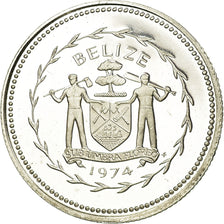 Moneta, Belize, 10 Cents, 1974, Franklin Mint, Proof, FDC, Rame-nichel, KM:40