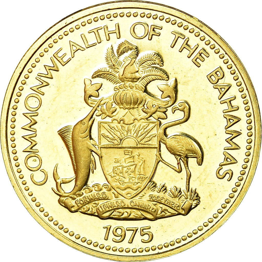 Coin, Bahamas, Elizabeth II, Cent, 1975, Franklin Mint, U.S.A., Proof