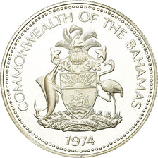 Moneta, Bahamas, Elizabeth II, 50 Cents, 1974, Franklin Mint, U.S.A., Proof