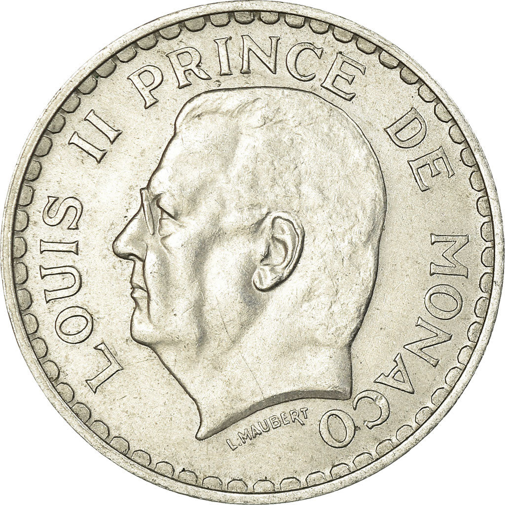 Moneta, Monaco, Louis II, 5 Francs, 1945, Paris, BB+, Alluminio, KM:122