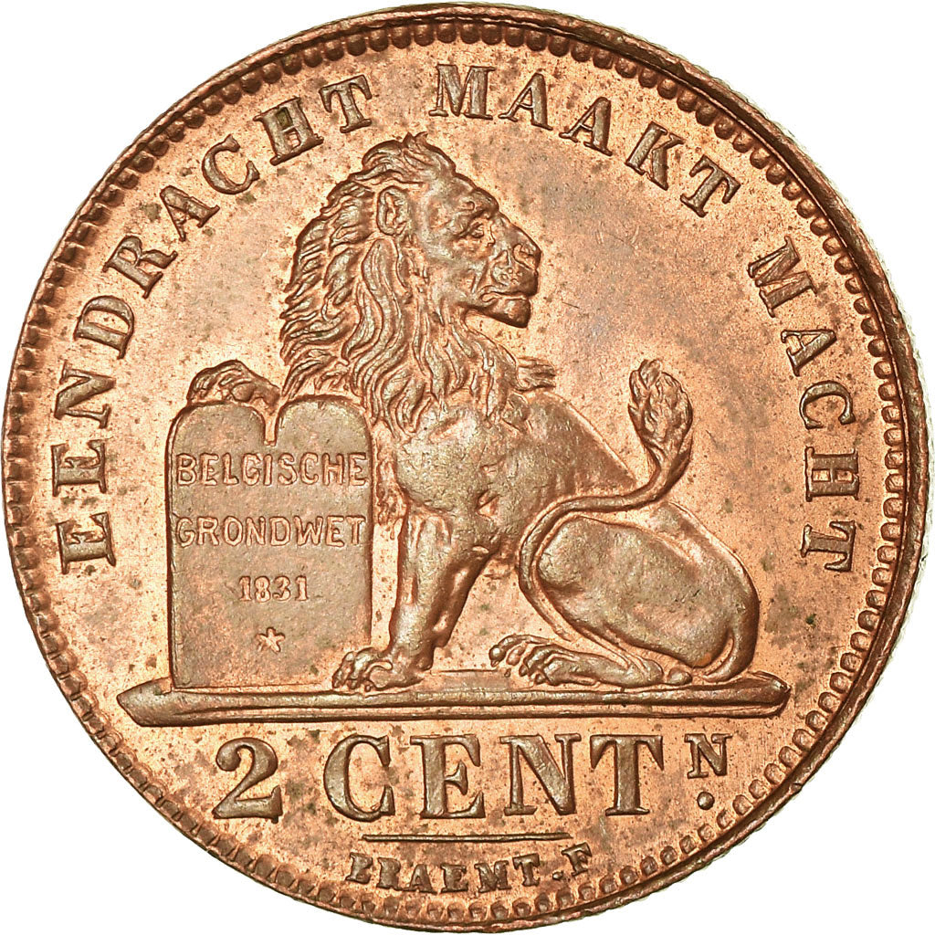 Moneta, Belgio, Albert I, 2 Centimes, 1919, BB+, Rame, KM:65