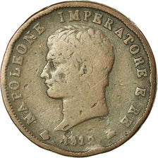 Munten, Italië, Napoléon I, Soldo, 1812, ZG+, Cuivre