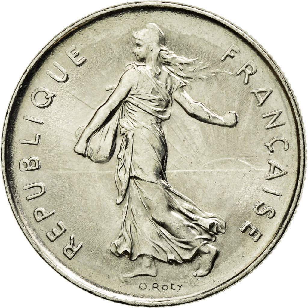 Coin, France, Semeuse, 5 Francs, 1990, Paris, MS(63), Nickel Clad Copper-Nickel