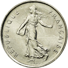 Coin, France, Semeuse, 5 Francs, 1990, Paris, MS(63), Nickel Clad Copper-Nickel