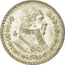 Moneta, Messico, Peso, 1957, Mexico City, BB, Argento, KM:459