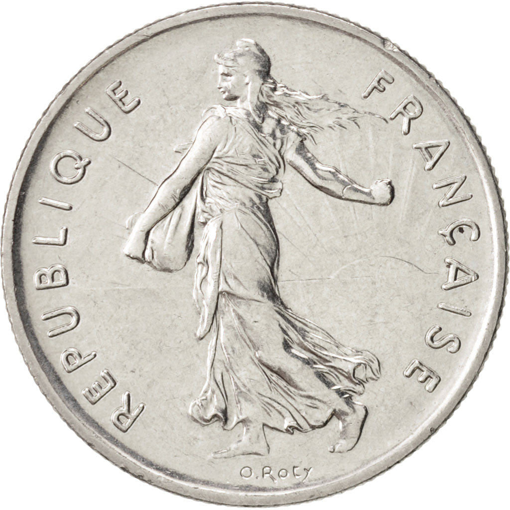 France, Semeuse, 5 Francs, 1992, Paris, MS(63), Nickel Clad Copper-Nickel, KM...