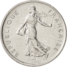 France, Semeuse, 5 Francs, 1992, Paris, MS(63), Nickel Clad Copper-Nickel, KM...