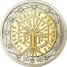 Francja, 2 Euro, 2000, Paris, Proof, MS(65-70), Bimetaliczny, Gadoury:8.