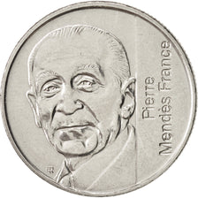 France, Mendès France, 5 Francs, 1992, Paris, MS(60-62), Nickel, KM:1006, Ga...