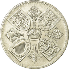 Moeda, Grã-Bretanha, Elizabeth II, Crown, 1960, EF(40-45), Cobre-níquel