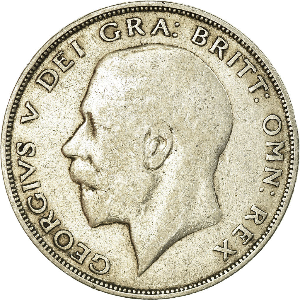 Moneta, Gran Bretagna, George V, 1/2 Crown, 1923, MB+, Argento, KM:818.2
