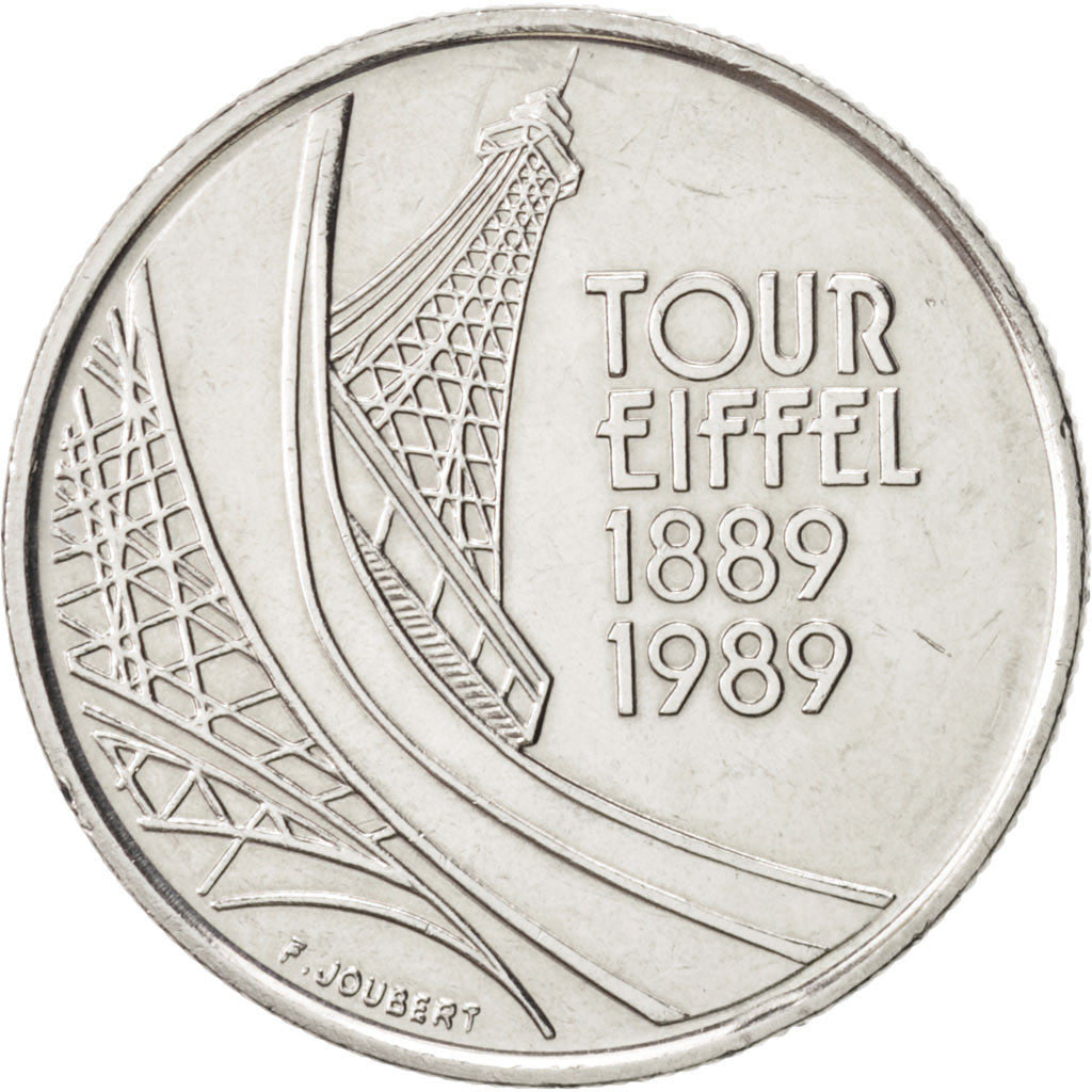 France, Tour Eiffel, 5 Francs, 1989, Paris, SUP+, Nickel, KM:968, Gadoury:772