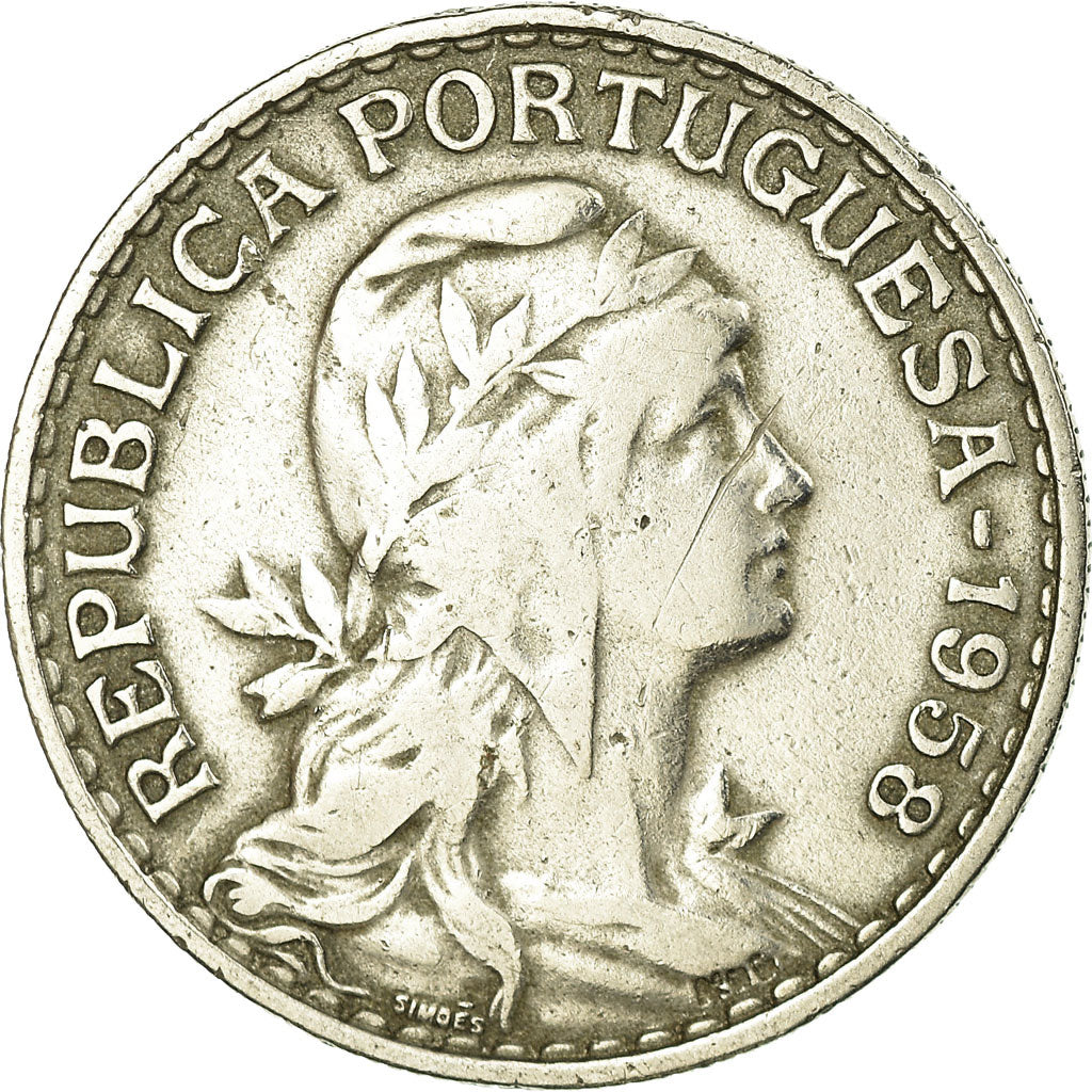Monnaie, Portugal, Escudo, 1958, TTB, Copper-nickel, KM:578