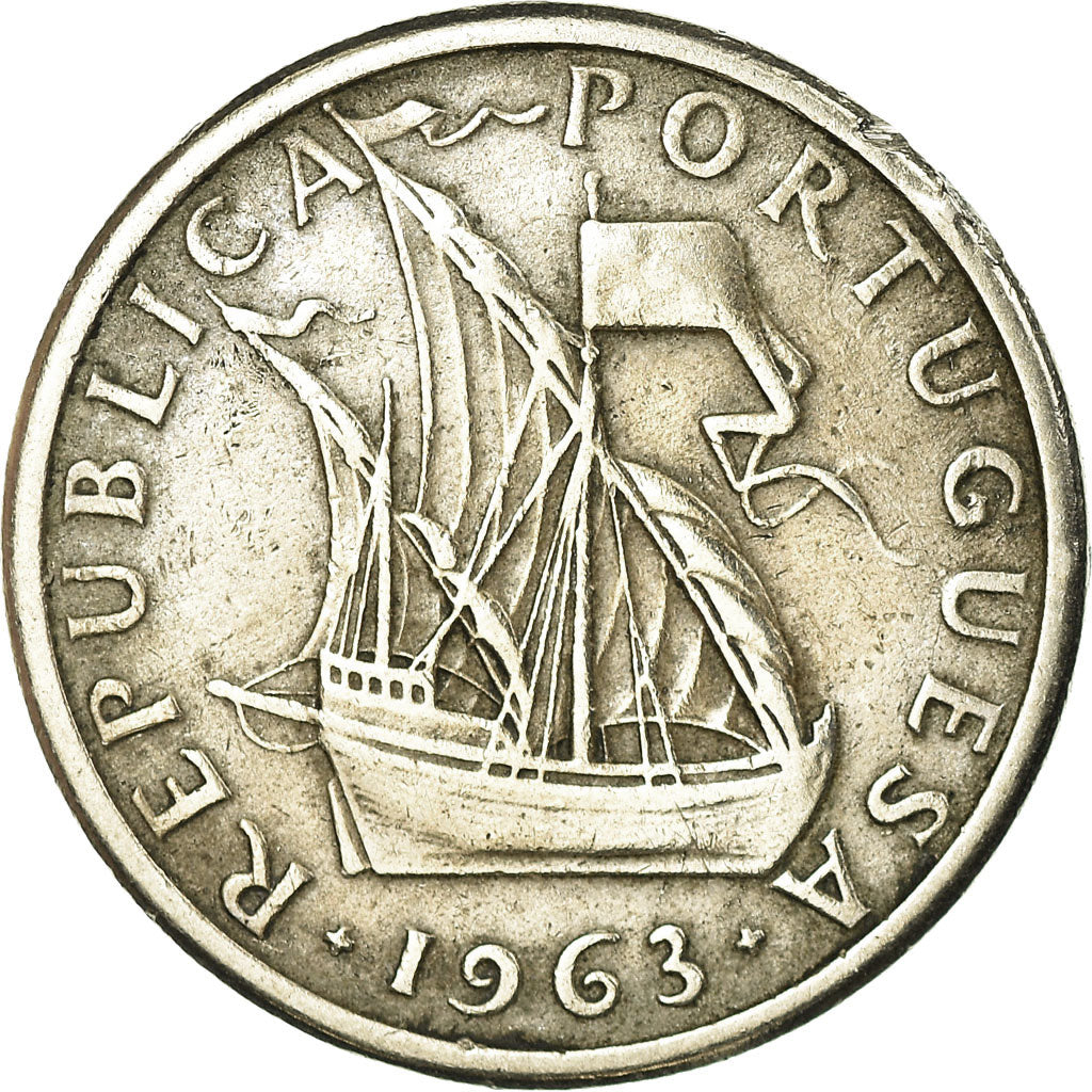 Moneta, Portogallo, 5 Escudos, 1963, BB, Rame-nichel