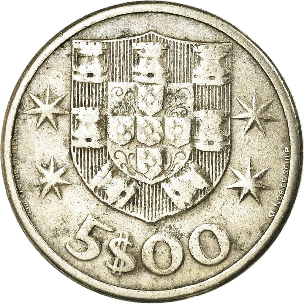 Moneta, Portogallo, 5 Escudos, 1963, BB, Rame-nichel